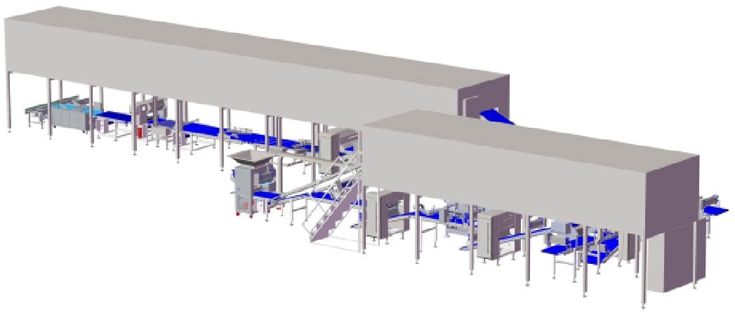 Continuous Danish Pastry Production Line